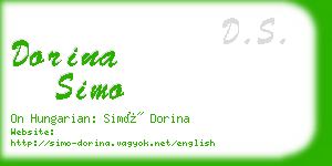 dorina simo business card